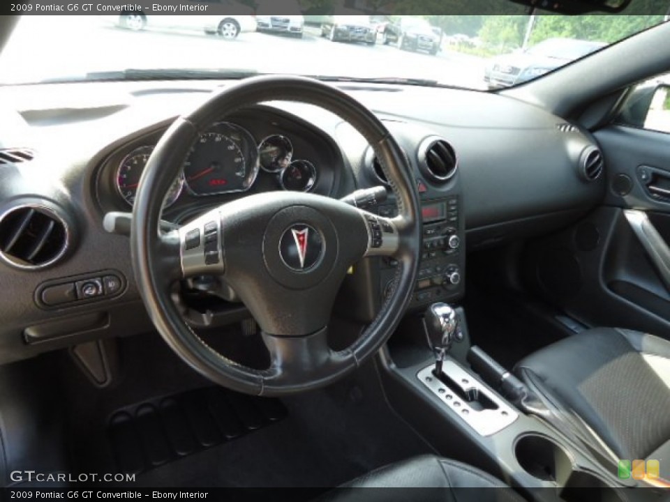 Ebony Interior Dashboard for the 2009 Pontiac G6 GT Convertible #67741583