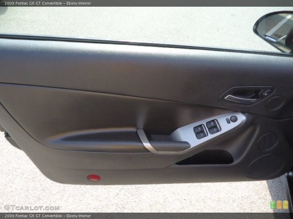 Ebony Interior Door Panel for the 2009 Pontiac G6 GT Convertible #67741586