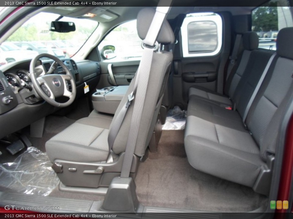 Ebony Interior Photo for the 2013 GMC Sierra 1500 SLE Extended Cab 4x4 #67746512