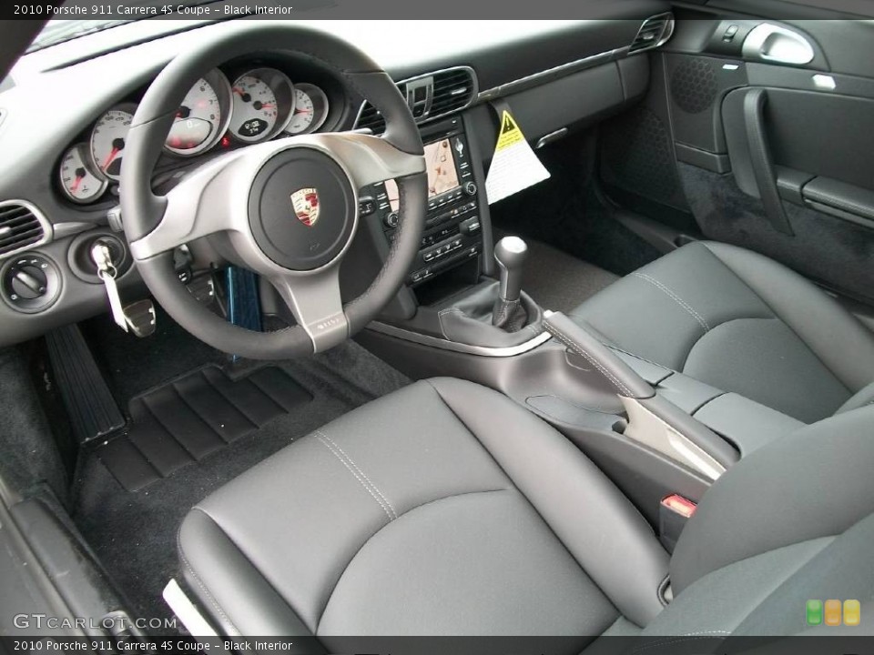 Black Interior Prime Interior for the 2010 Porsche 911 Carrera 4S Coupe #67747415