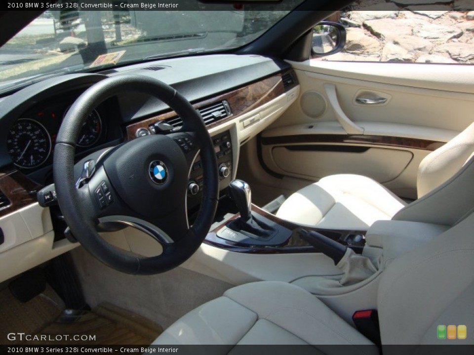 Cream Beige Interior Prime Interior for the 2010 BMW 3 Series 328i Convertible #67748012