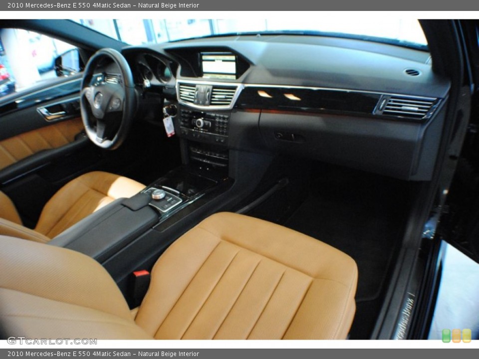 Natural Beige Interior Dashboard for the 2010 Mercedes-Benz E 550 4Matic Sedan #67748270