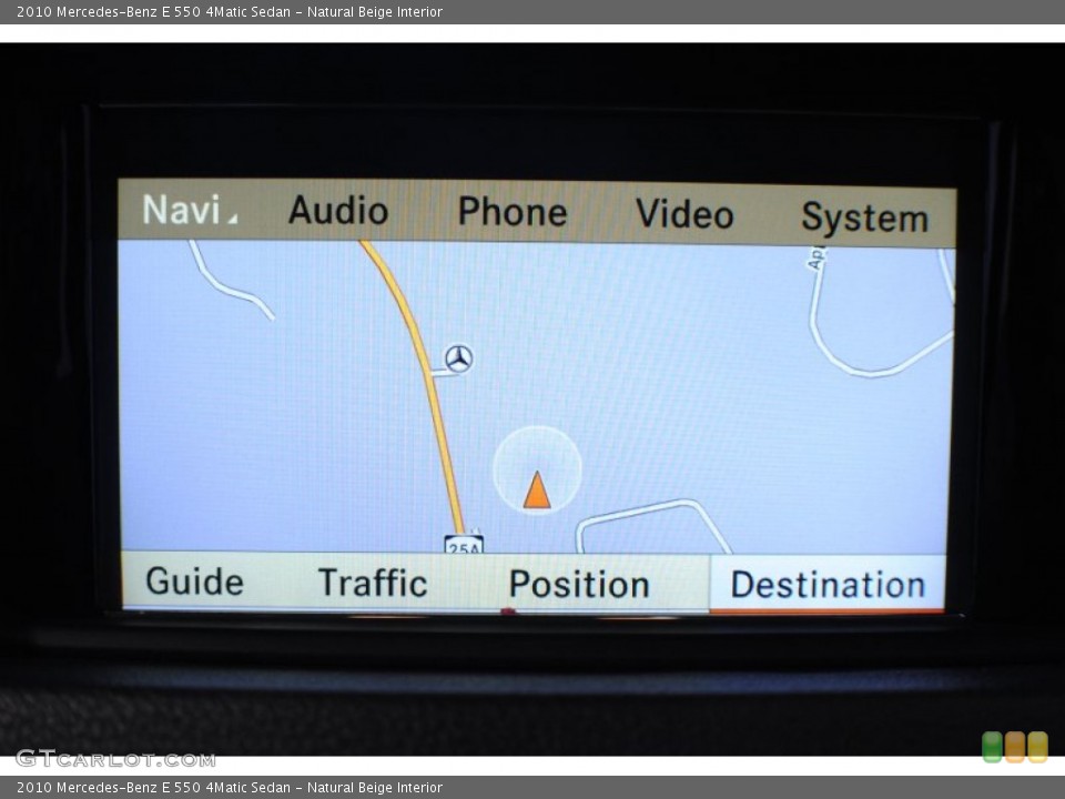 Natural Beige Interior Navigation for the 2010 Mercedes-Benz E 550 4Matic Sedan #67748300