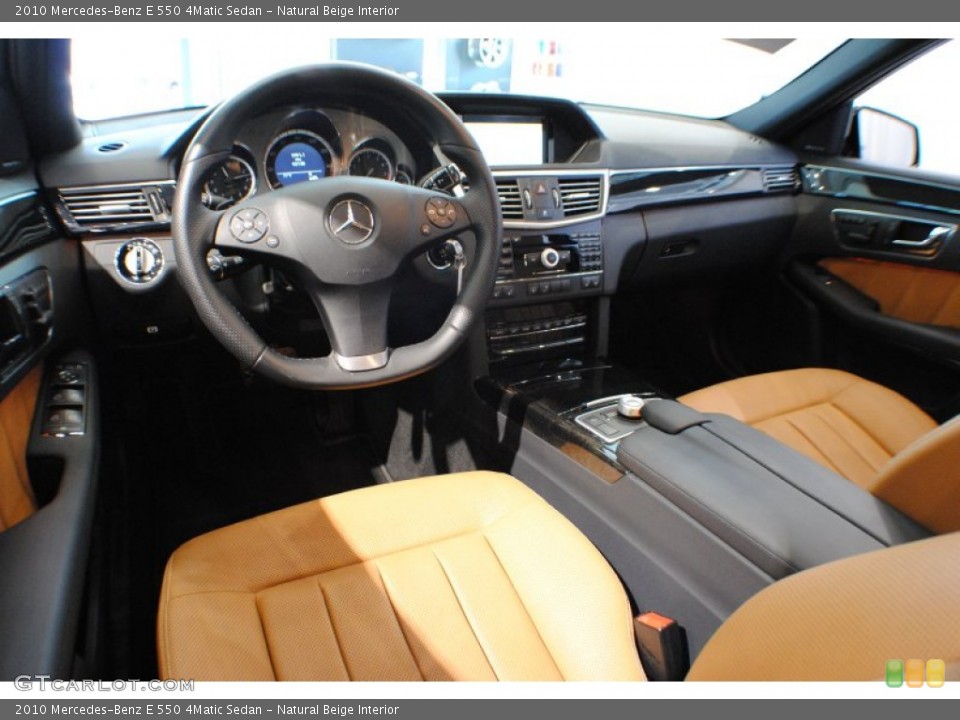 Natural Beige Interior Prime Interior for the 2010 Mercedes-Benz E 550 4Matic Sedan #67748312