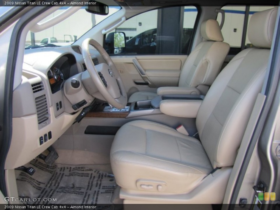 Almond Interior Prime Interior for the 2009 Nissan Titan LE Crew Cab 4x4 #67748555