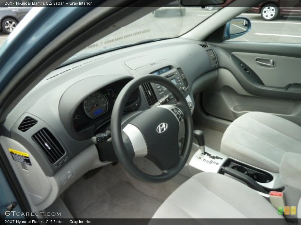 Gray Interior Prime Interior for the 2007 Hyundai Elantra GLS Sedan #67748561