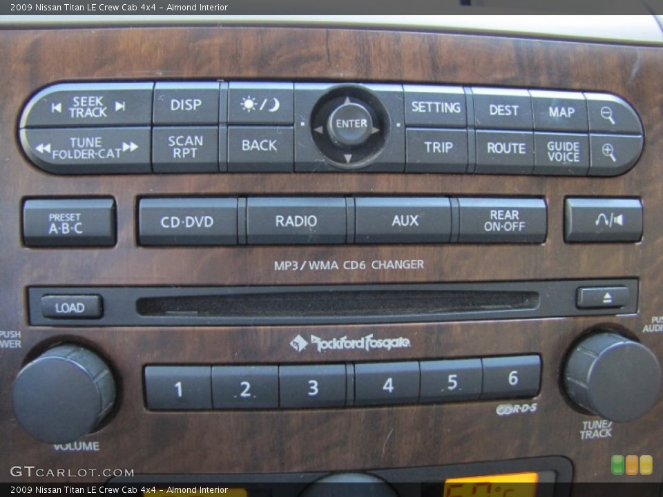 Almond Interior Controls for the 2009 Nissan Titan LE Crew Cab 4x4 #67748683