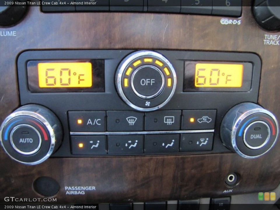 Almond Interior Controls for the 2009 Nissan Titan LE Crew Cab 4x4 #67748690