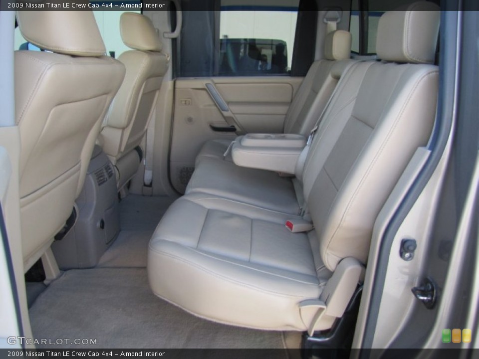 Almond Interior Rear Seat for the 2009 Nissan Titan LE Crew Cab 4x4 #67748744