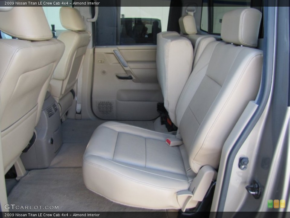 Almond Interior Rear Seat for the 2009 Nissan Titan LE Crew Cab 4x4 #67748753