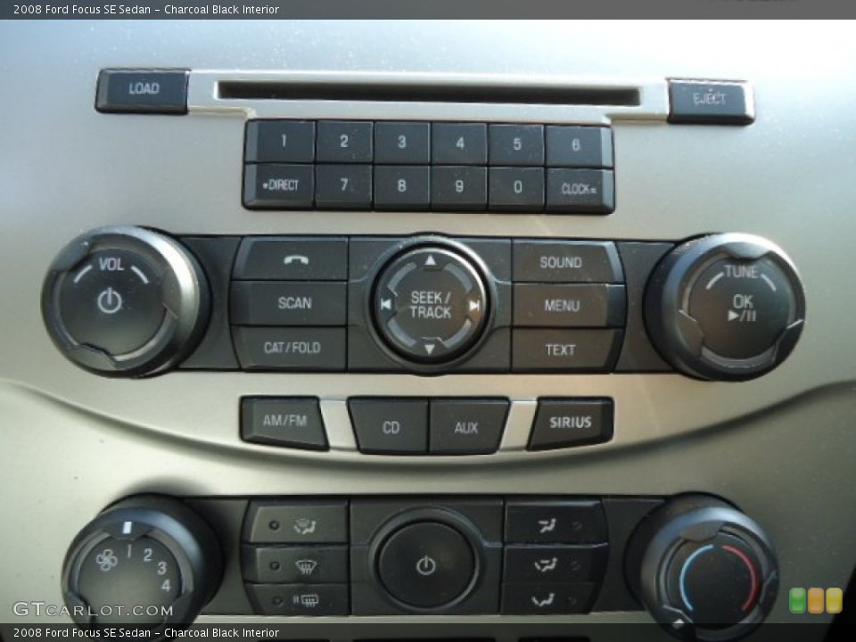Charcoal Black Interior Controls for the 2008 Ford Focus SE Sedan #67750397