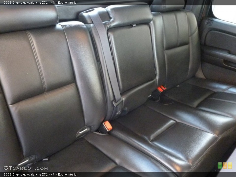 Ebony Interior Rear Seat for the 2008 Chevrolet Avalanche Z71 4x4 #67752122