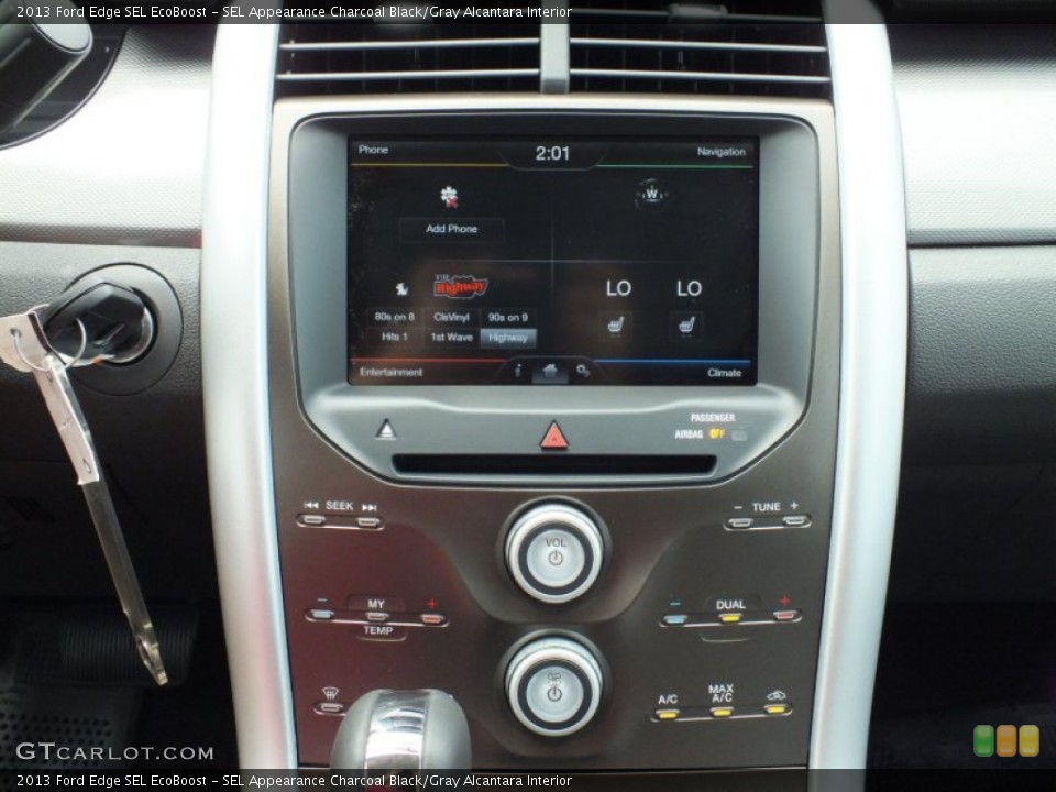 SEL Appearance Charcoal Black/Gray Alcantara Interior Controls for the 2013 Ford Edge SEL EcoBoost #67752941