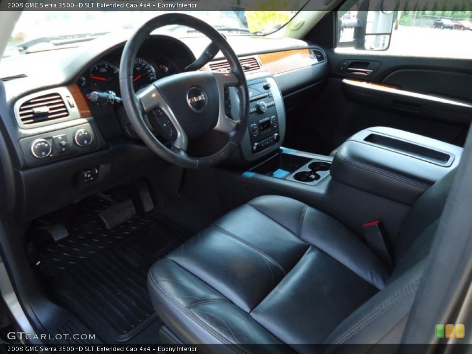 Ebony Interior Prime Interior for the 2008 GMC Sierra 3500HD SLT Extended Cab 4x4 #67756994