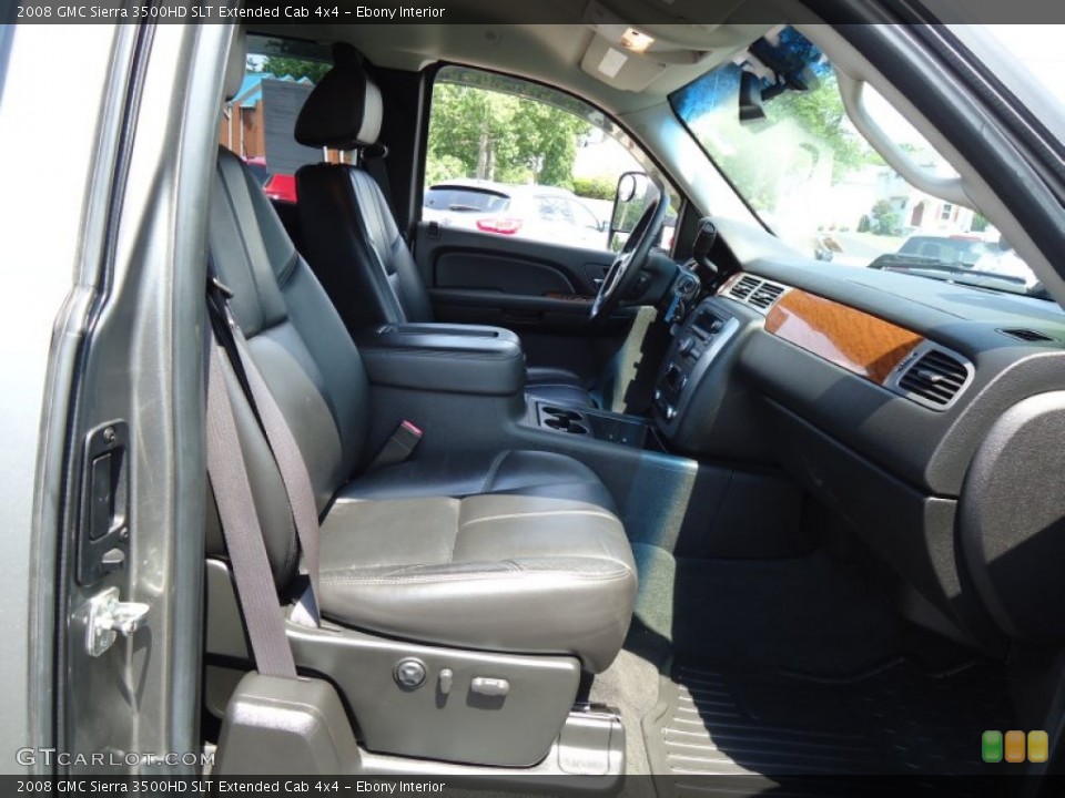 Ebony Interior Photo for the 2008 GMC Sierra 3500HD SLT Extended Cab 4x4 #67757035