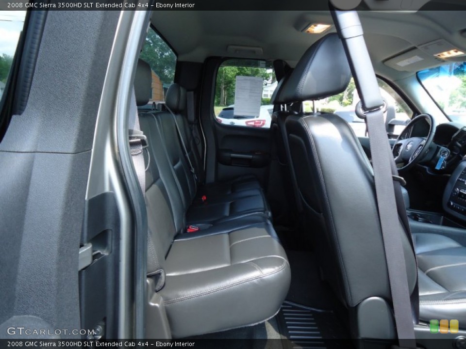 Ebony Interior Photo for the 2008 GMC Sierra 3500HD SLT Extended Cab 4x4 #67757044