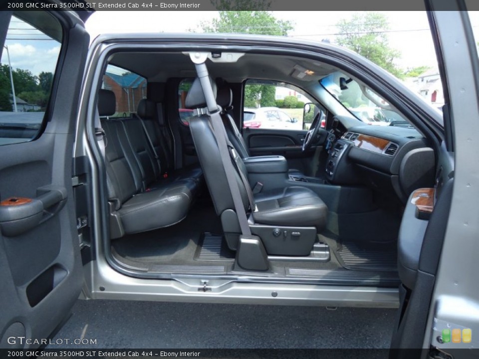Ebony Interior Photo for the 2008 GMC Sierra 3500HD SLT Extended Cab 4x4 #67757048