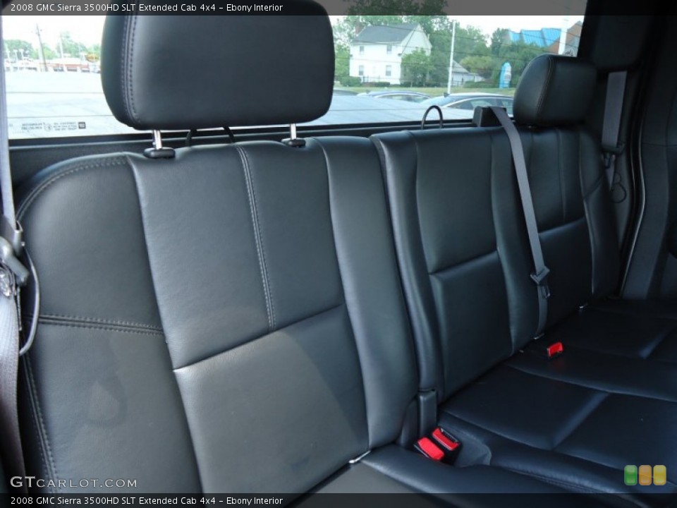 Ebony Interior Rear Seat for the 2008 GMC Sierra 3500HD SLT Extended Cab 4x4 #67757051