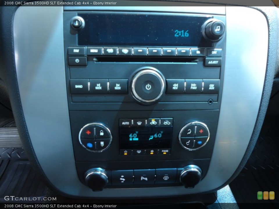 Ebony Interior Controls for the 2008 GMC Sierra 3500HD SLT Extended Cab 4x4 #67757081