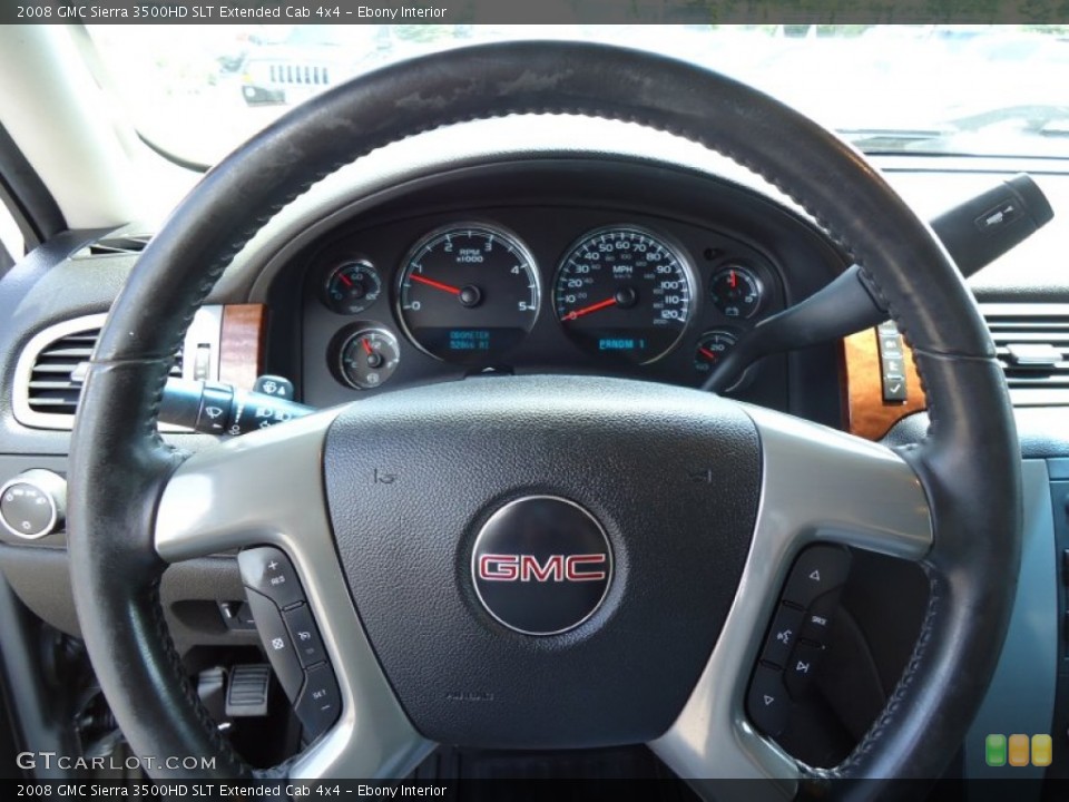 Ebony Interior Steering Wheel for the 2008 GMC Sierra 3500HD SLT Extended Cab 4x4 #67757087