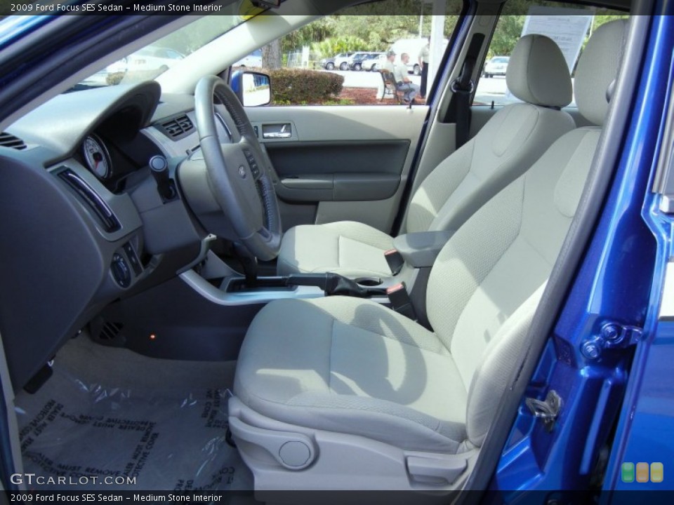 Medium Stone Interior Front Seat for the 2009 Ford Focus SES Sedan #67757483