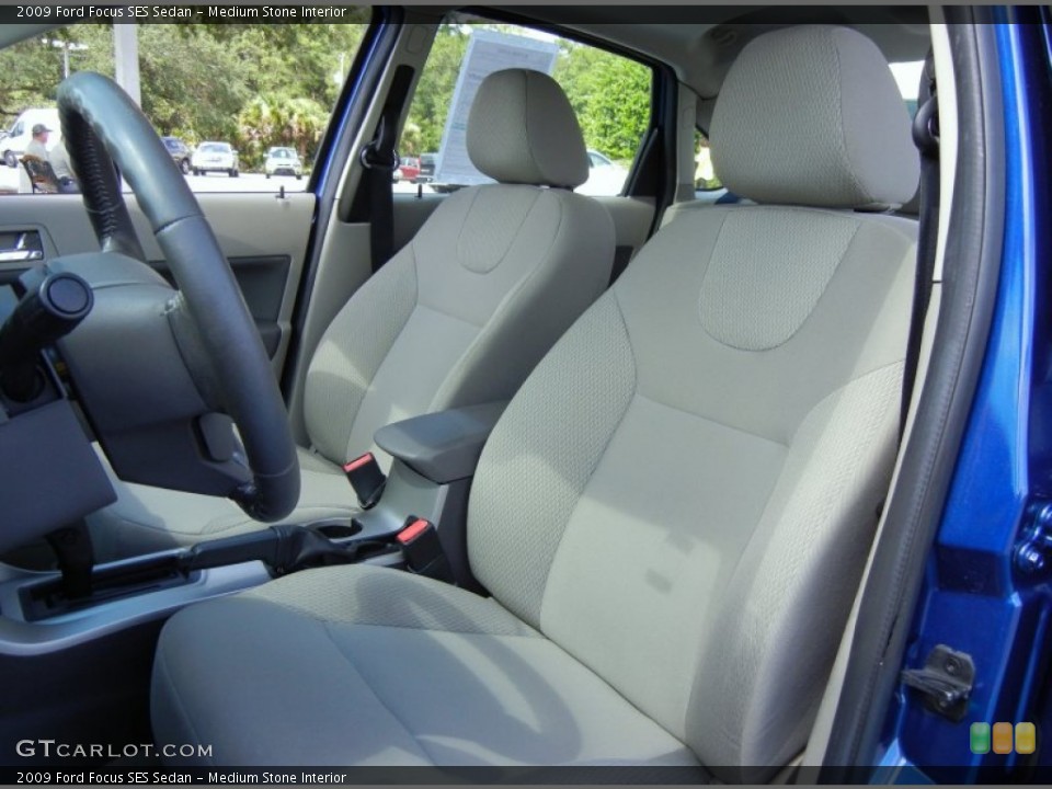 Medium Stone Interior Front Seat for the 2009 Ford Focus SES Sedan #67757492