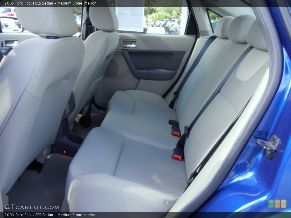 Medium Stone Interior Rear Seat for the 2009 Ford Focus SES Sedan #67757516