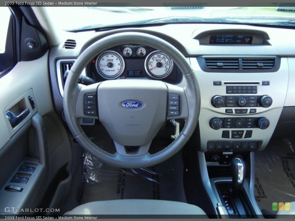 Medium Stone Interior Dashboard for the 2009 Ford Focus SES Sedan #67757561
