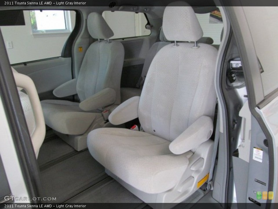 Light Gray Interior Rear Seat for the 2011 Toyota Sienna LE AWD #67758614