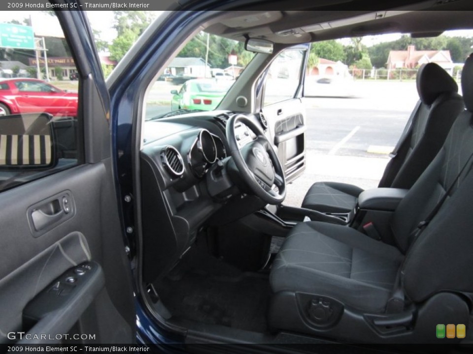 Titanium/Black 2009 Honda Element Interiors