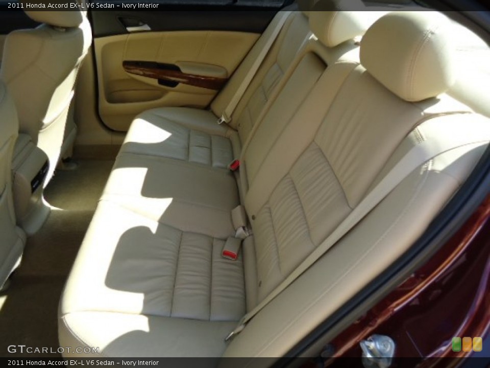 Ivory Interior Rear Seat for the 2011 Honda Accord EX-L V6 Sedan #67765031