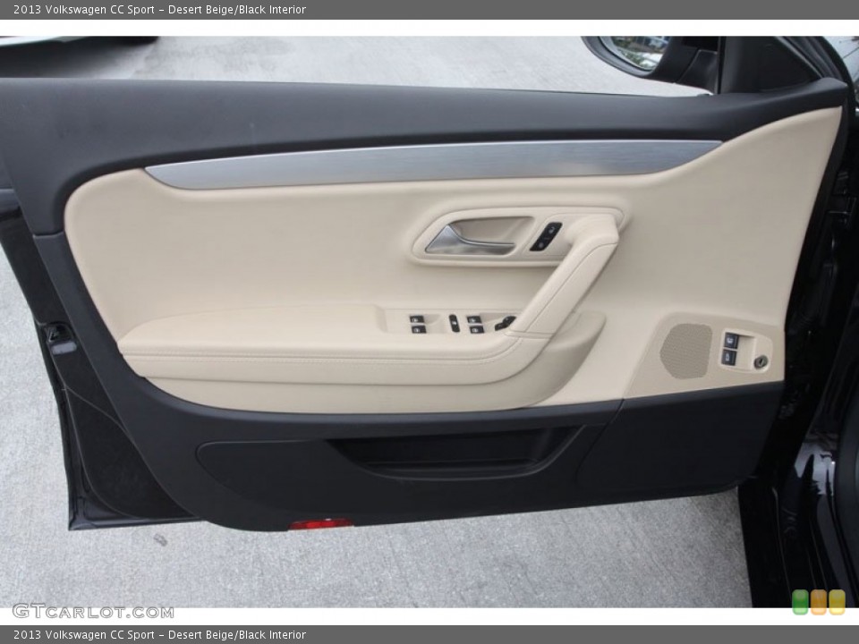 Desert Beige/Black Interior Door Panel for the 2013 Volkswagen CC Sport #67765295