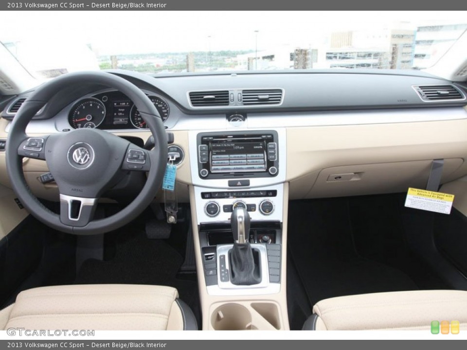 Desert Beige/Black Interior Dashboard for the 2013 Volkswagen CC Sport #67765352