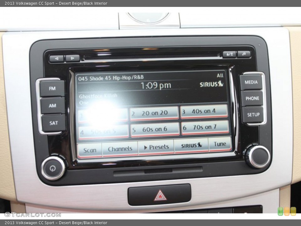 Desert Beige/Black Interior Audio System for the 2013 Volkswagen CC Sport #67765368