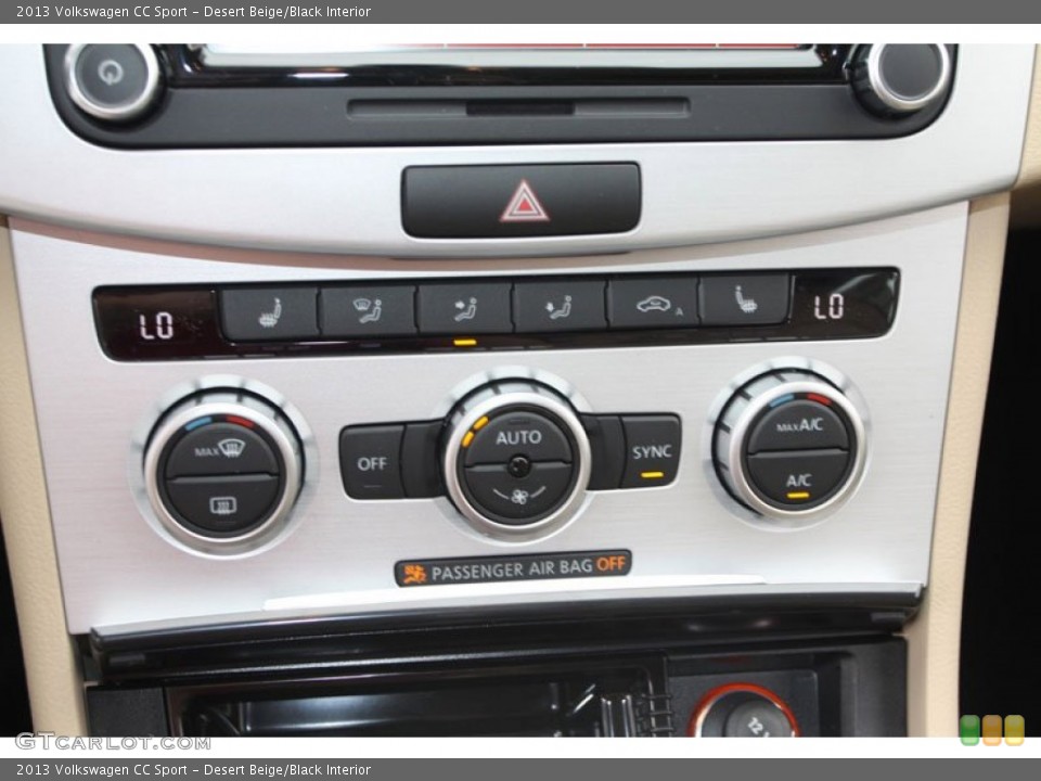 Desert Beige/Black Interior Controls for the 2013 Volkswagen CC Sport #67765379
