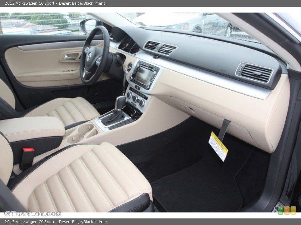 Desert Beige/Black Interior Dashboard for the 2013 Volkswagen CC Sport #67765427