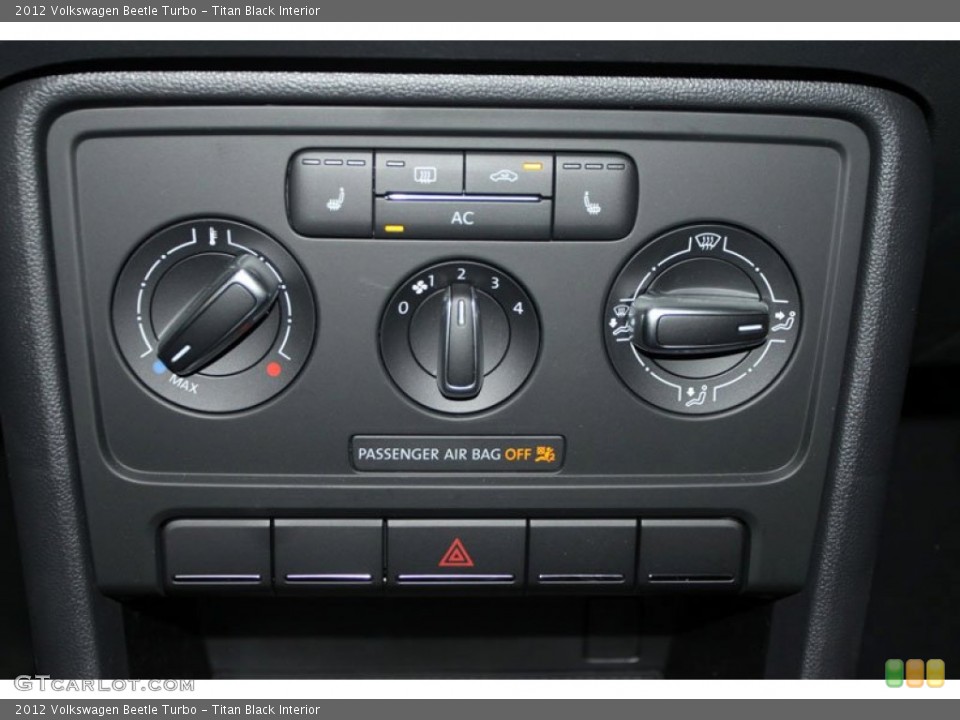 Titan Black Interior Controls for the 2012 Volkswagen Beetle Turbo #67767186