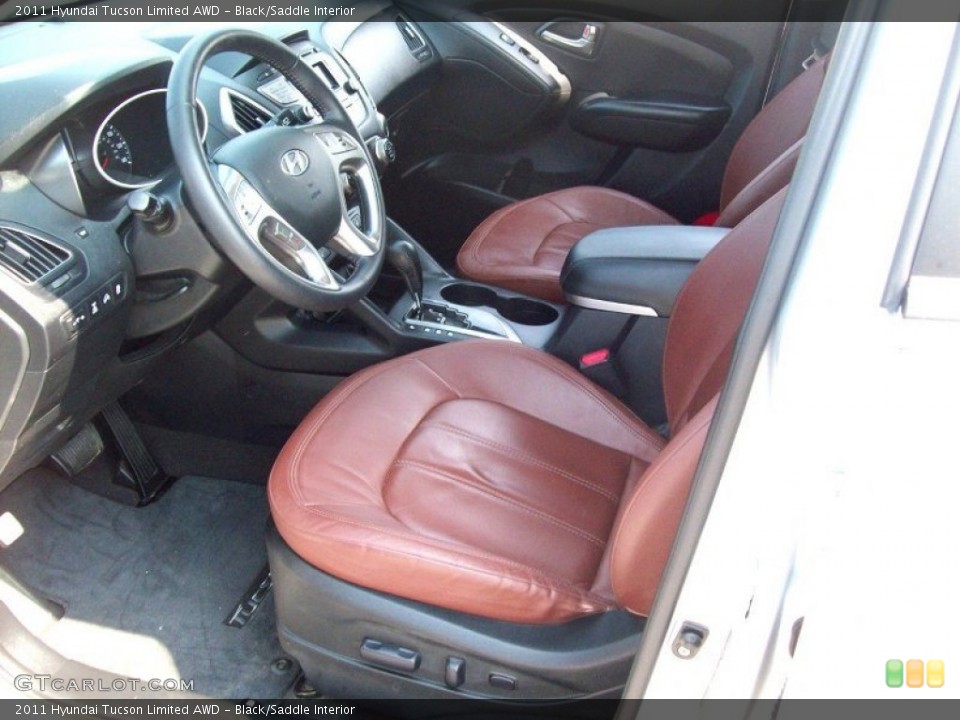 Black/Saddle 2011 Hyundai Tucson Interiors
