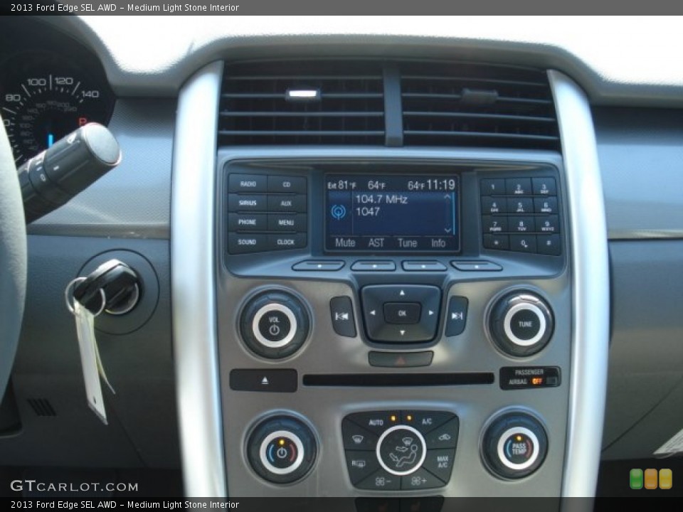 Medium Light Stone Interior Controls for the 2013 Ford Edge SEL AWD #67772325
