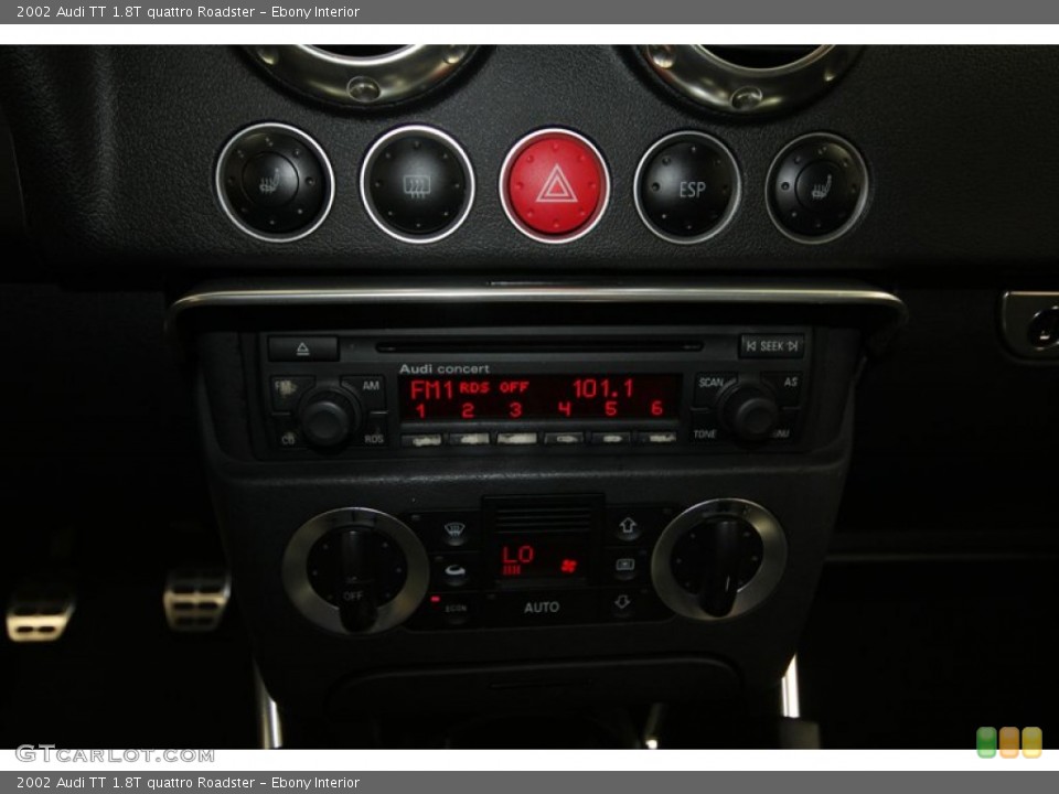 Ebony Interior Controls for the 2002 Audi TT 1.8T quattro Roadster #67772439