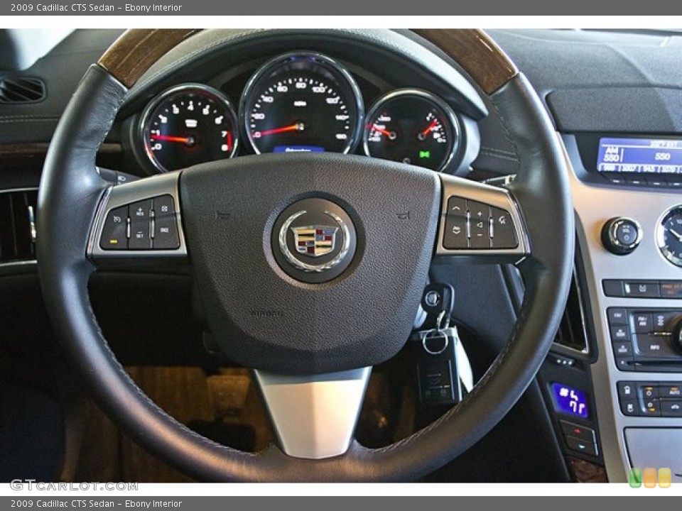 Ebony Interior Steering Wheel for the 2009 Cadillac CTS Sedan #67775304