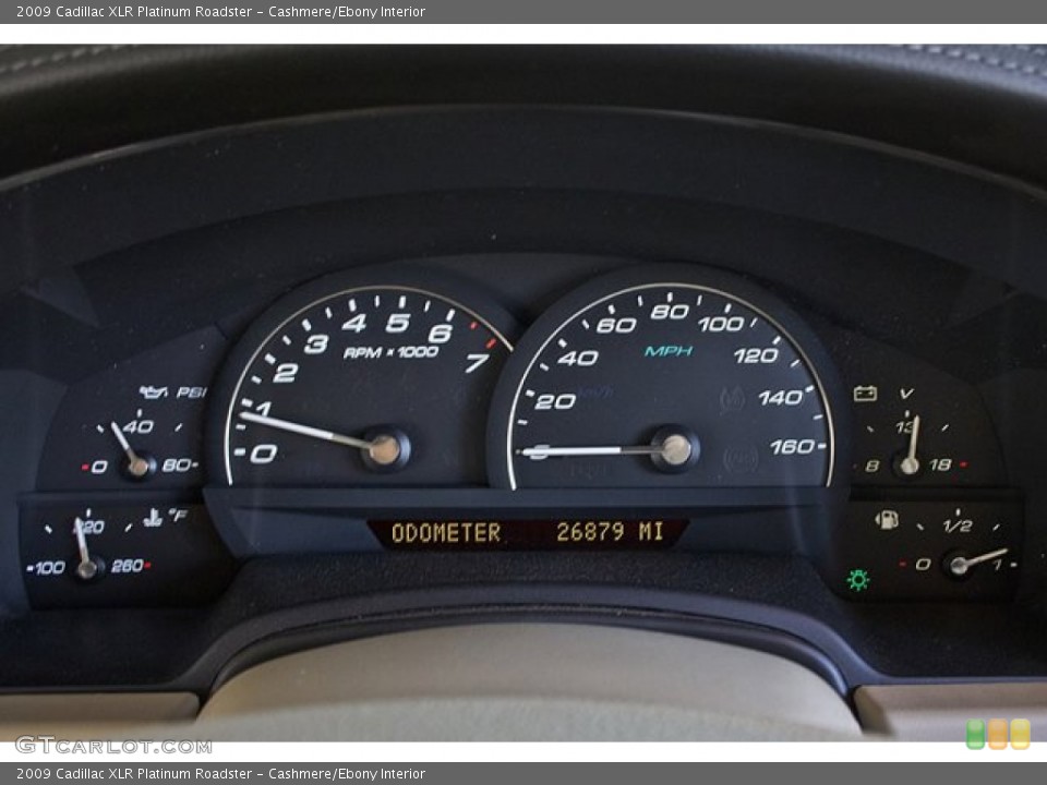Cashmere/Ebony Interior Gauges for the 2009 Cadillac XLR Platinum Roadster #67775815