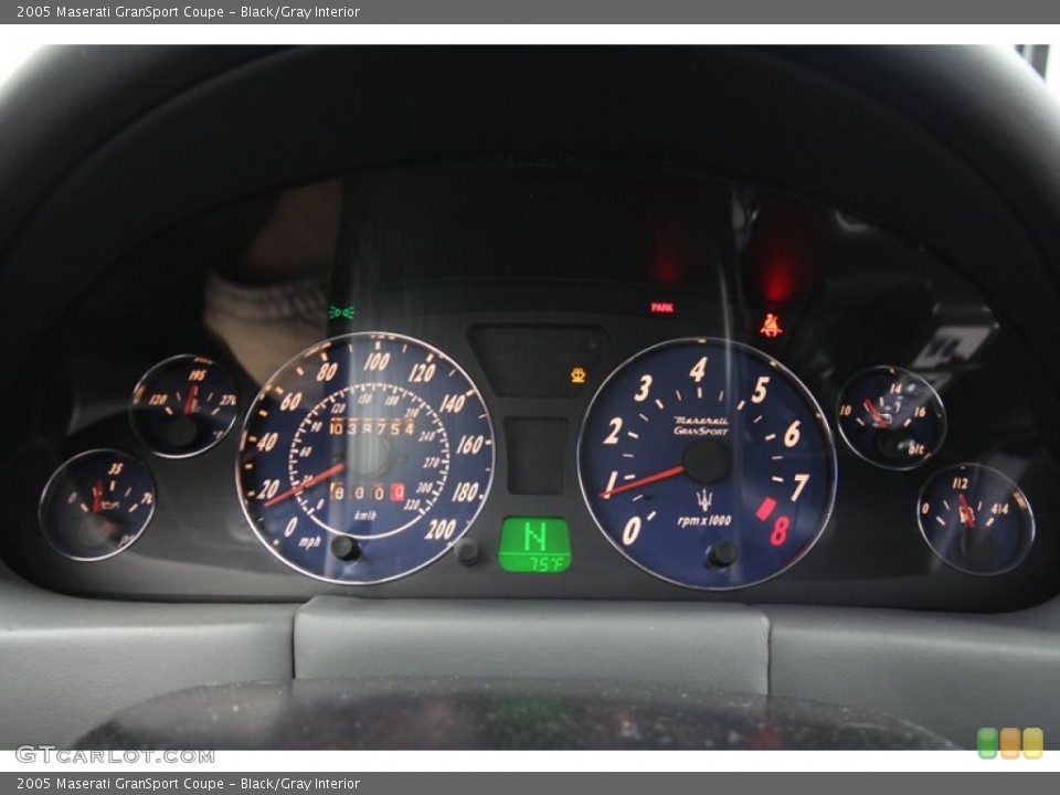 Black/Gray Interior Gauges for the 2005 Maserati GranSport Coupe #67776168