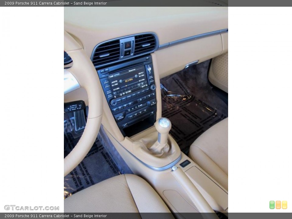 Sand Beige Interior Controls for the 2009 Porsche 911 Carrera Cabriolet #67776219