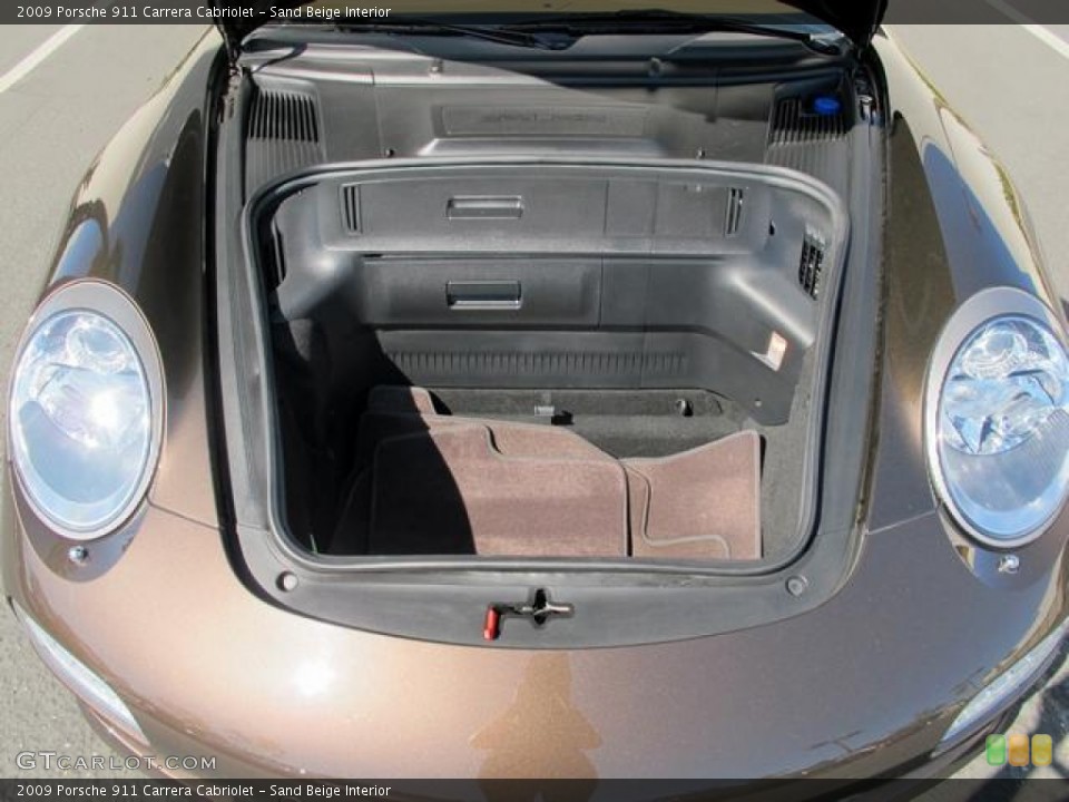 Sand Beige Interior Trunk for the 2009 Porsche 911 Carrera Cabriolet #67776237