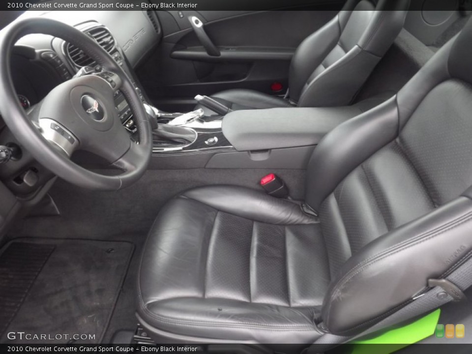 Ebony Black Interior Photo for the 2010 Chevrolet Corvette Grand Sport Coupe #67776435