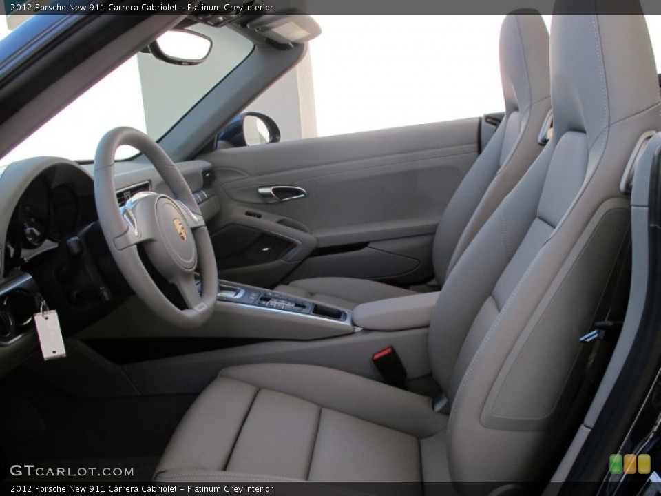 Platinum Grey Interior Prime Interior for the 2012 Porsche New 911 Carrera Cabriolet #67776642