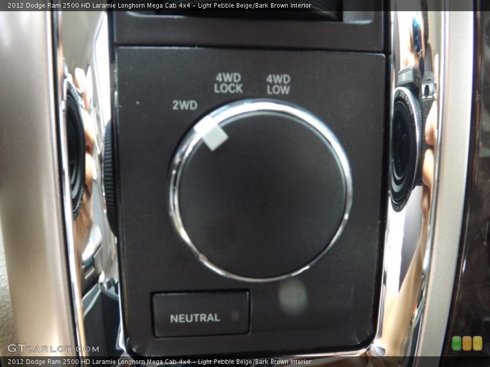 Light Pebble Beige/Bark Brown Interior Controls for the 2012 Dodge Ram 2500 HD Laramie Longhorn Mega Cab 4x4 #67779639