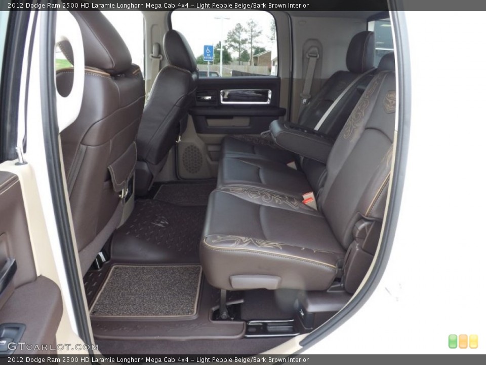 Light Pebble Beige/Bark Brown Interior Rear Seat for the 2012 Dodge Ram 2500 HD Laramie Longhorn Mega Cab 4x4 #67779678