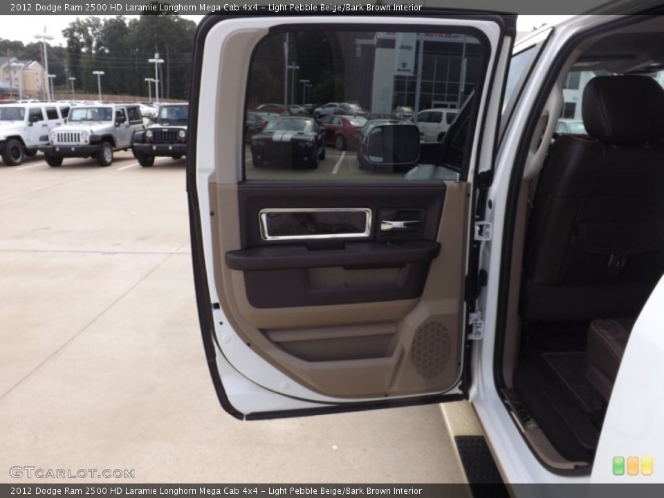 Light Pebble Beige/Bark Brown Interior Door Panel for the 2012 Dodge Ram 2500 HD Laramie Longhorn Mega Cab 4x4 #67779705